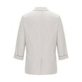 thumbnail image 5 of UTSJKR Women's Blazer Jacket Casual 3/4 Sleeve Button Up Open Front Lightweight Work Blazer Office Business Suit Jacket Outerwear Beige M, 5 of 6