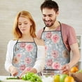 thumbnail image 3 of Pioneer Flower Floral Print Pattern Apron-Garden Aprons for Women with Pockets-Cotton Linen Waterproof Kitchen Cooking Gardening Aprons Adjustable for Kitchen,Cooking,BBQ and Salon 33x27 Inch, 3 of 5