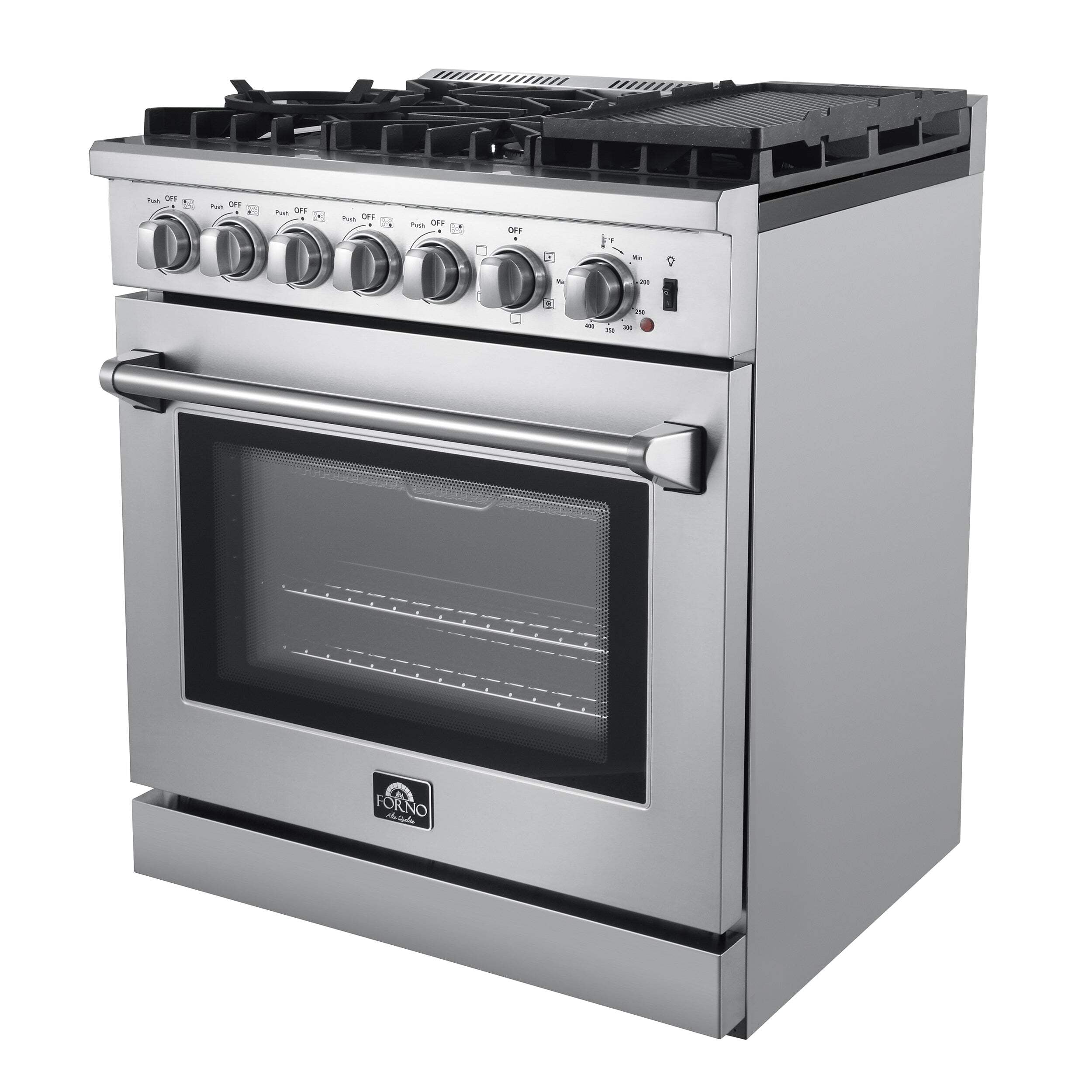 Forno Lazio 30″ 4.32 cu ft Gas Induction Range In Stainless Steel