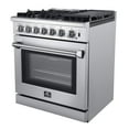 thumbnail image 2 of Forno Lazio 30″ 4.32 cu ft Gas Induction Range In Stainless Steel, 2 of 11