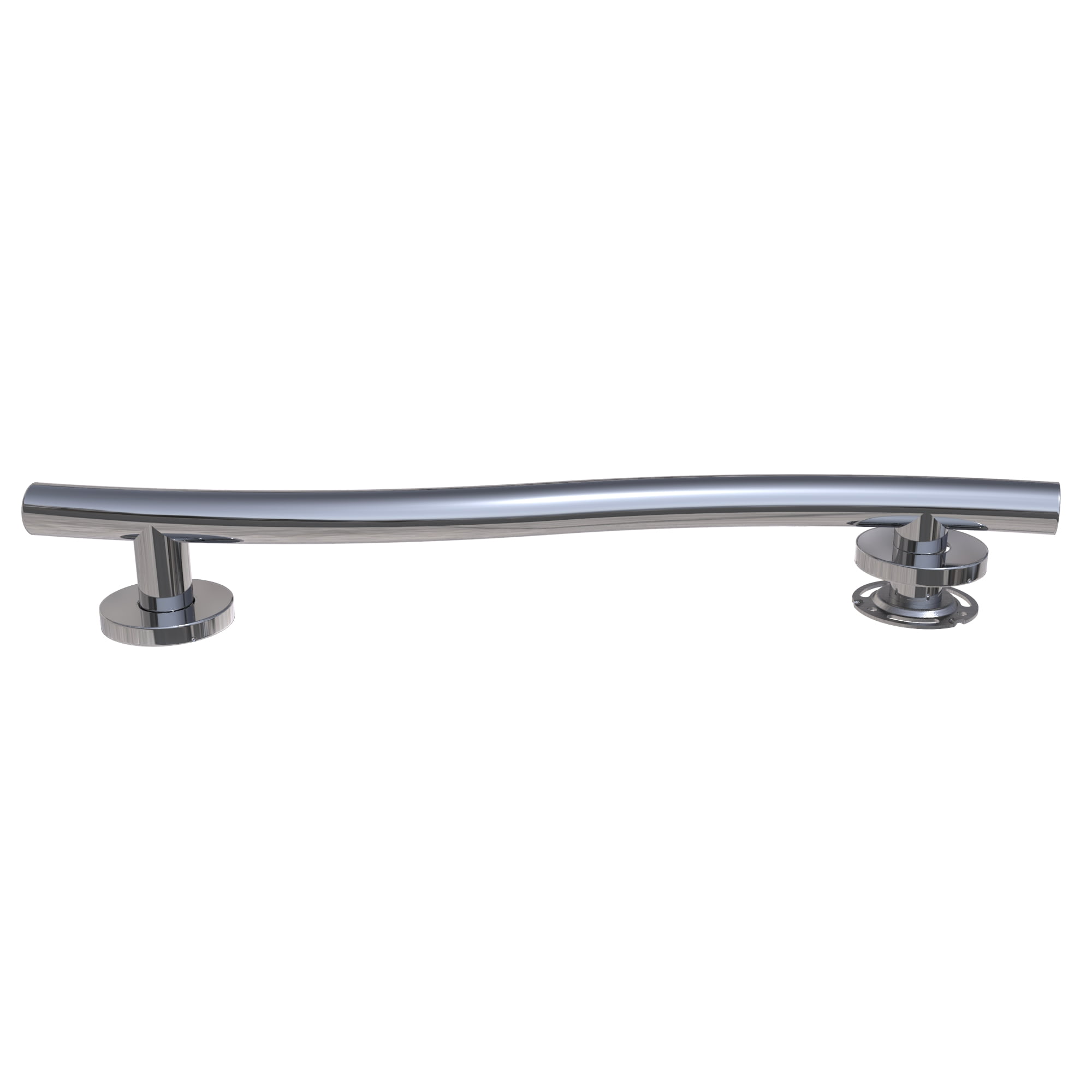 Keeney 2022-24PC  Wave Designer Grab Bar, Polished Chrome, 24 Inch