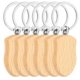 thumbnail image 5 of DIY Wood Keychain Blanks for Decoration Use Light Brown Wood and Aluminium Alloy 6pcs, 5 of 5