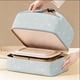 thumbnail image 4 of Bolsa de almuerzo aislante de gran capacidad | Caja reutilizable para almuerzo Papel de aluminio a prueba de fugas | Poliéster de doble capa | 13,18"x9,05"x5,51" Azul claro, Rosa, Beige | Separación, 4 of 6