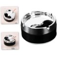 thumbnail image 5 of Ashtray Portable Stylish Ash Tray With Rotating Lid Portable Ashtray(2pcs, Black), 5 of 5