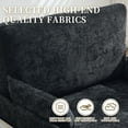 thumbnail image 4 of Foldable Sofa Bed Recliner, 3-in-1 Convertible Sleeper, Mid-century Modern Decor, Suitable for Small Spaces, with 3 Pillows, Can be Placed in the Bedroom, Study Room, Guest, Living Room, Black, 4 of 9