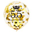 thumbnail image 4 of Globos SHUNTAI 55.º cumpleaños negro y dorado, 15 piezas, 30 cm, 4 of 7