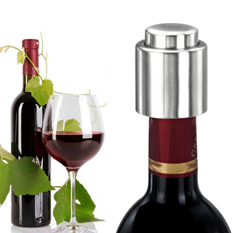 2X Stainless Steel Vacuum Sealed Red Wine Storage Bottle Stopper Plug Cap TO 