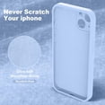 thumbnail image 6 of Compatible with iPhone 14 Case, Upgraded Liquid Silicone with [Full Cover Camera Protection] [Soft Anti-Scratch Microfiber Lining] Protective Phone Case for iPhone 14 6.1 inch - Light Blue, 6 of 14