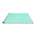 thumbnail image 2 of Ahgly Company Machine Washable Indoor Rectangle Solid Turquoise Blue Modern Area Rugs, 2' x 4', 2 of 4