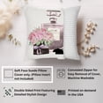 thumbnail image 2 of Ethan Taylor Fashion and Glam Throw Pillow Soft Cushion Cover 'Perfume and Flowers Perfumes' Glam Pattern Decorative Square Accent Pillow Case, 16x16 Inches, Pink, Gray, 2 of 5