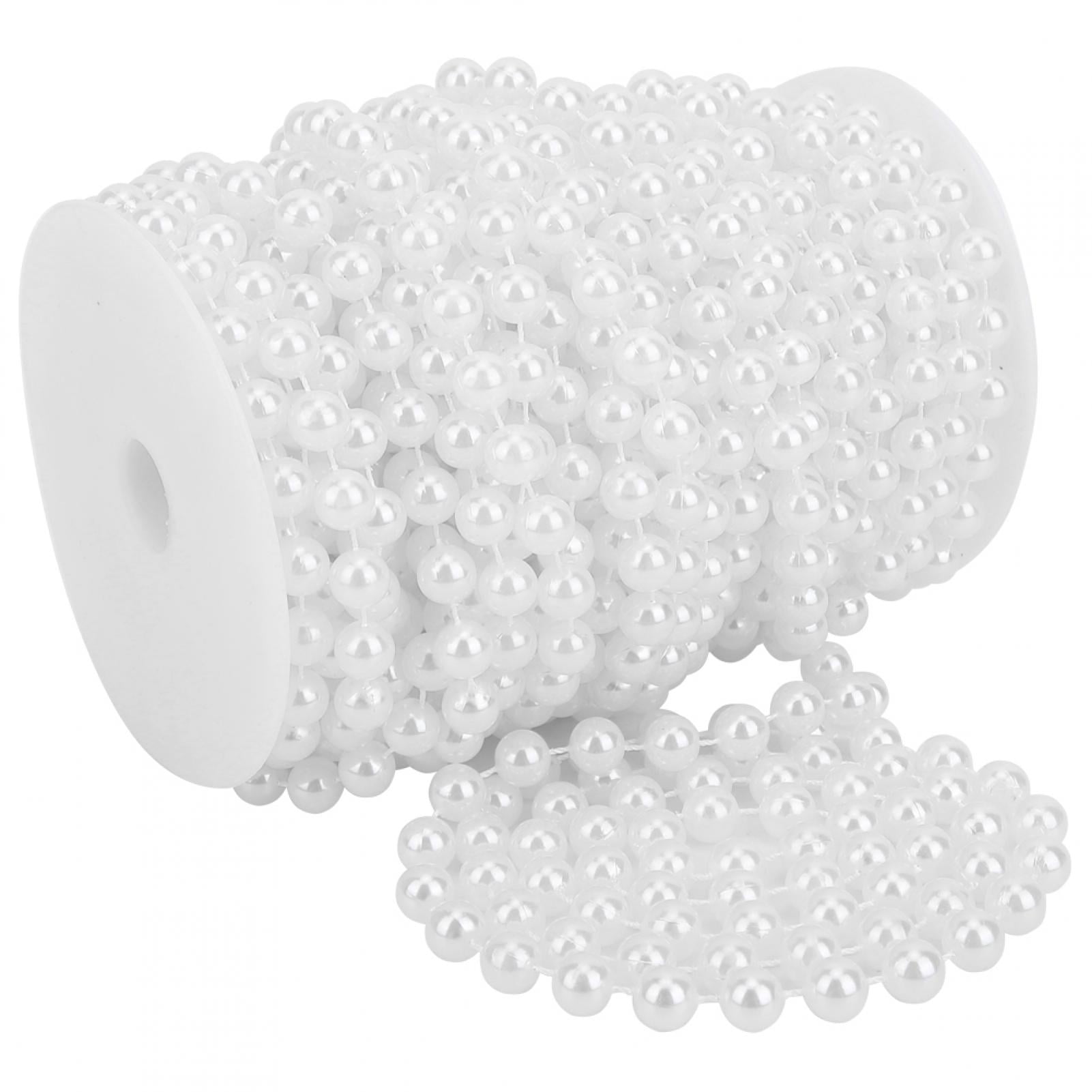 10mm  Decoration Hanging Beads, Pearl Bead String, Strong For Hair Stying Festivals Weddings Parties White