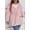 Pink, variant on Women's Plus Size Long Faux Fur Coat Warm Thickened Zip-Up Hooded Shaggy Fluffy Winter Casual Outerwear