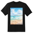 thumbnail image 2 of Plus Size Shirt for Women Black Tops for Women Oversized Short Sleeves Shirt for Women Sunny Beach T Shirt Crewneck Shirt for Women 3XL, 2 of 5