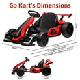 thumbnail image 3 of Kselythan 24V Electric Go Kart for Kids，Powerful Drift Kart with 2 * 150W Motors, Adjustable Seat, 8mph Speed, Bluetooth, Led Lights ，Outdoor Riding Toy for kids Ages 6-12, 3 of 8