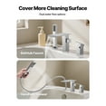 thumbnail image 6 of VEVOR Roman Tub Faucet, 3 Hole Waterfall Bathtub Faucet, Roman Bathtub Faucets Set with Shower Head & 1 Handle, Deck Mount Bath Tub Faucets Set for Adult Bathing, Brushed Stainless Steel, Drip-Free, 6 of 9