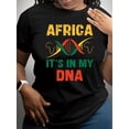 thumbnail image 2 of Camisetas de verano para mujer, con estampado, lindo, holgadas, atléticas, de manga corta, casual, 20251pc Africa "It'S in My DNA" Graphic Tee, Women'S Casual Crew Neck Short Sleeve T-Shirt, 100% Po, 2 of 8