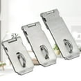 thumbnail image 2 of 2Pcs 4 Inches Padlock Hasp Door Clasp Hasp Lock Latch Stainless Steel Lock for Fastening Gate Cabinet Door (Silver), 2 of 8