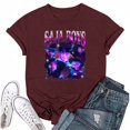thumbnail image 1 of Nvse-KPop Demon Hunters Team T-Shirt – Unisex Short Sleeve Cartoon Graphic Tee for K-Pop and Movie Fans#Deep Red S, 1 of 4