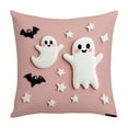 thumbnail image 2 of AuroraX Ghost Throw Pillow Covers Halloween Pink 18x18 Inch Decorative Pillow Covers Pumpkin Indoor Minimalist Hypoallergenic Cushion Cover Livingroom,Room Decor, 2 of 6