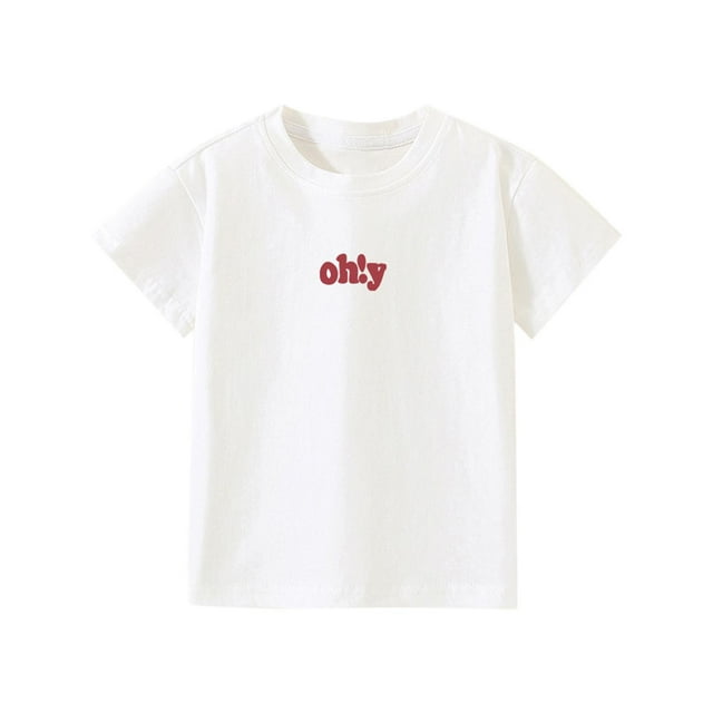 Tranfacy Hauts à Manches Courtes pour Garçons et Filles, T-Shirts Graphiques pour Filles, T-shirt Imprimé Col Rond Manches Courtes pour Garçons et T-shirt Décontracté Ample Col Rond Manches Courtes