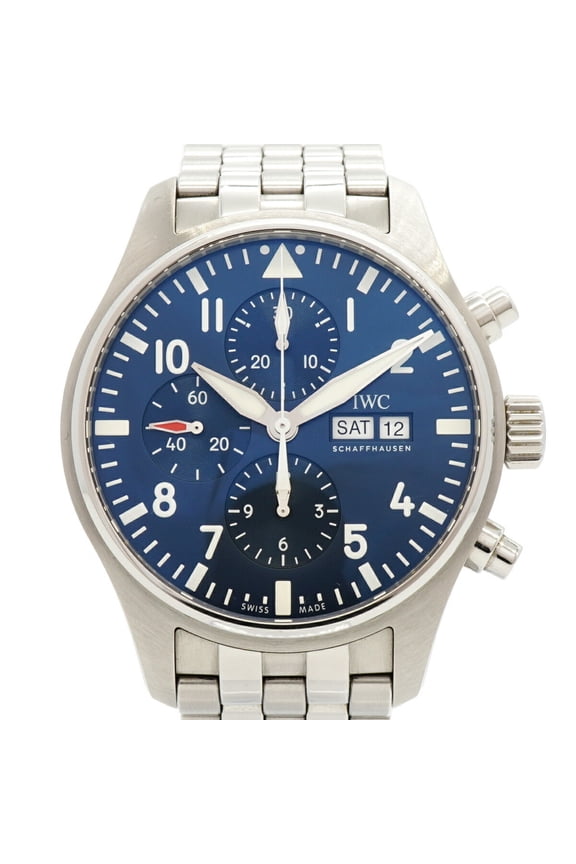 Pre-Owned IWC Schaffhausen Pilot's Watch Petit Prince IW377717 Blue Dial Men's