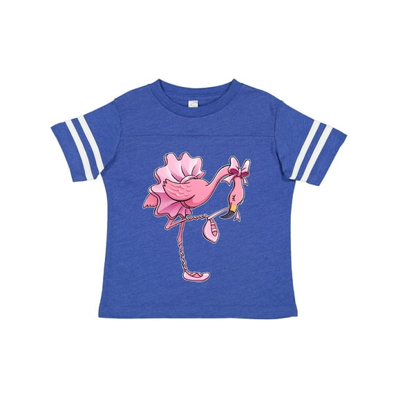 Inktastic Flamingo Ballerina in Tutu and Ballet Toe Shoes Boys or Girls Toddler T-Shirt