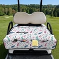 thumbnail image 2 of Pzuqiu Quilted 2-Person Golf Cart Seat Cover with 4 Pockets - Non Slip Durable Protector Compatible with EZGO Yamaha Club Car, 2 of 9