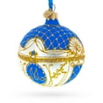 thumbnail image 2 of 1903 Royal Danish White Glass Ball Christmas Ornament 3.25 Inches, 2 of 5