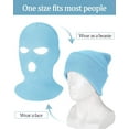 thumbnail image 4 of 3 Holes Full Face Cover Set of 3 Balaclava Knitted Neck Gaiter Ski Mask for Outdoor Sports Cycling, 4 of 5
