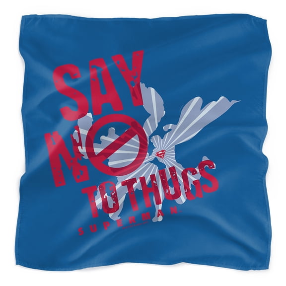 Superman Say No To Thugs Bandana (21 in x 21 in)