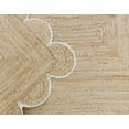 thumbnail image 3 of DecorAvenue Braided Jute Area Rug Farmhouse Scalloped Area Rug, Natural / White 9' x 12' Ft, 3 of 6