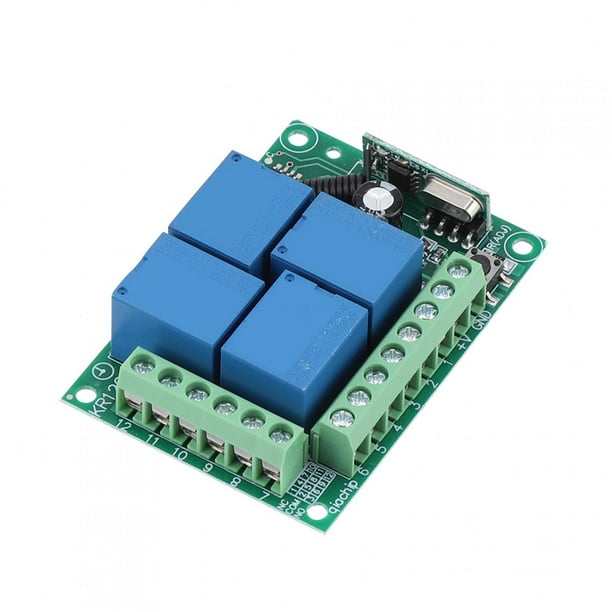 Interruptores remotos inalámbricos, 12 V 433 Mhz 4 canales interruptor de control remoto inalámbrico interruptor remoto estético elegante