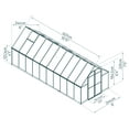 thumbnail image 4 of Palram - Canopia Essence 8' x 20' - Polycarbonate/Aluminum Walk-In Greenhouse - Silver - with 4 Roof Vents, 4 of 11