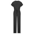 thumbnail image 5 of Aloohaidyvio Sweatsuits for Women,Women Short-Sleeved Round Neck Drawstring High Waisted Split Pants Suit, Womens Seatsuits, 5 of 6