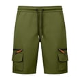 thumbnail image 4 of Xdegoge Workout Cargo Shorts for Men Lightweight Quick Dry Athletic Running Shorts Elastic Waist Drawstring Zipper Pockets for Gym Training Hiking Outdoor Summer Casual, 4 of 7