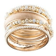 thumbnail image 6 of Bangles GA6112 - 7PC Bangle Bracelets for Women - Gold Arm Jewelry Costume Accessories, 6 of 17