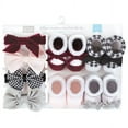 thumbnail image 2 of Hudson Baby Infant Girl Headband and Socks Giftset, Houndstooth Burgundy, One Size, 2 of 6