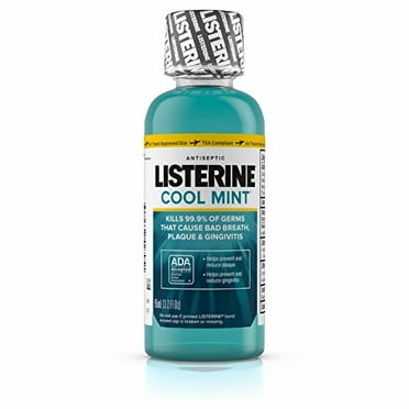 Listerine Cool Mint Antiseptic Mouthwash 3.2 Once - Travel Size (Pack of 14)