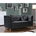 thumbnail image 2 of Uspridefurniture Velvet Loveseat, Black, 2 of 5