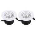 thumbnail image 1 of Unique Bargains 3 Inch Round Air Vent 2pcs Adjustable Ceiling Diffuser Grill Cover ABS Louver Soffit Vent with Screen, 1 of 5