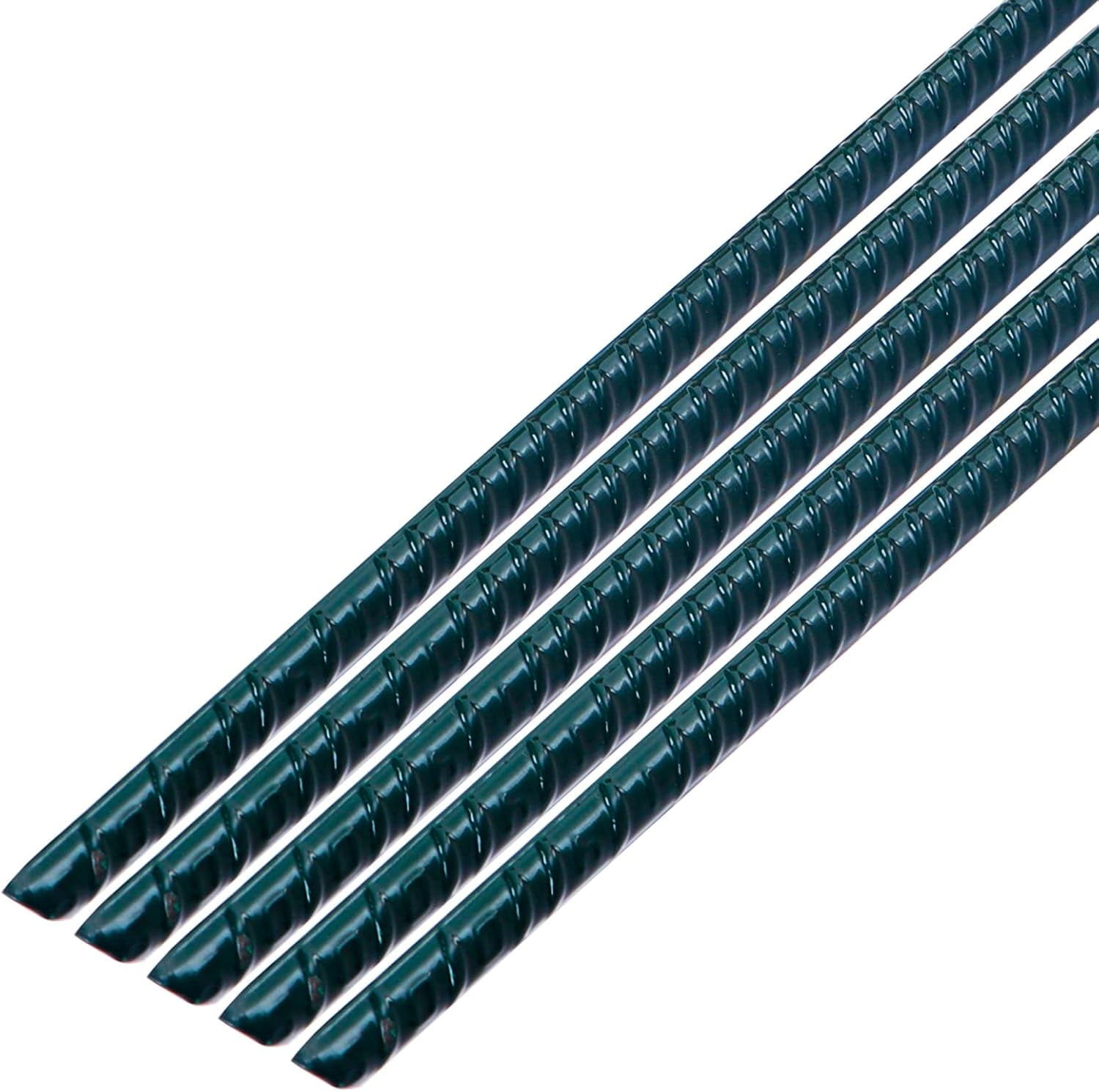 HRTGFD-Rebar Stakes Heavy Duty Steel Ground Anchors 15 Inch Tent Stake Ground Stakes with Chisel Point End for Trampoline Chain Link Fence 5Pcs