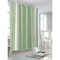 thumbnail image 3 of Sage Green Shower Curtain, White Striped Waterproof Shower Curtain Set with 12 Hooks Lightweight Washable Fabric Shower Curtains for Bathroom 48x72 Inches, 3 of 6