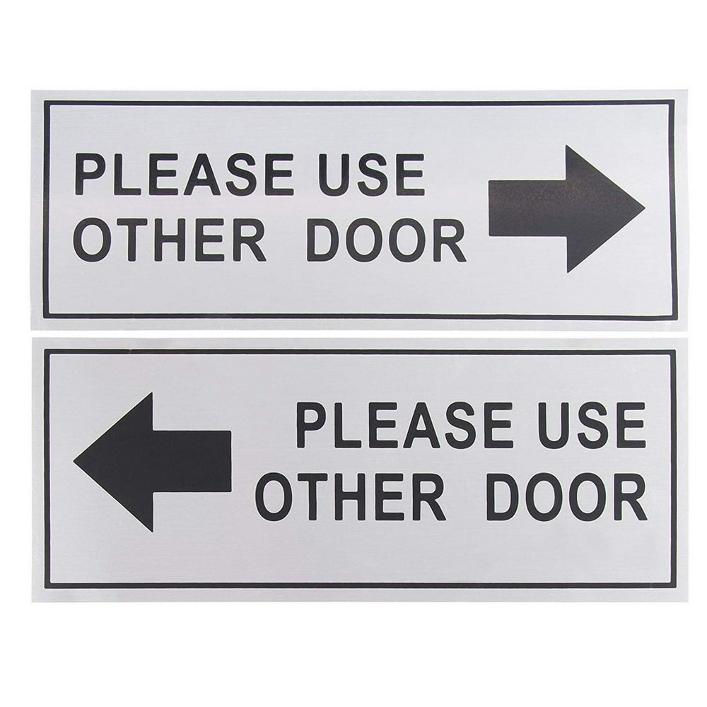 Please Use Other Door Signs 2Pack Metal Please Use Other Door Signs
