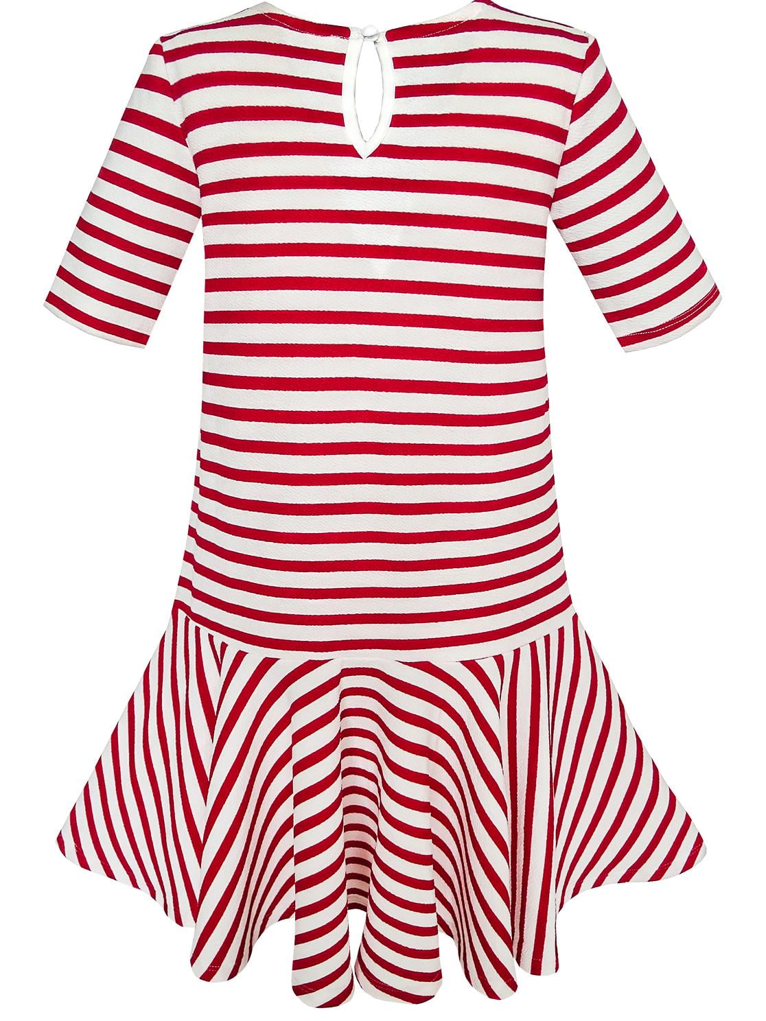 red striped school dress