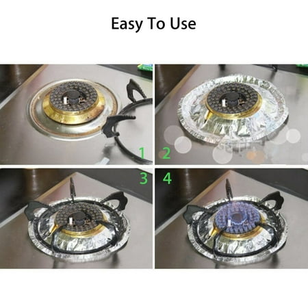 40 Pack Aluminum Foil Square Gas Burner Disposable Bib Liners Stove Covers Durable Walmart Canada