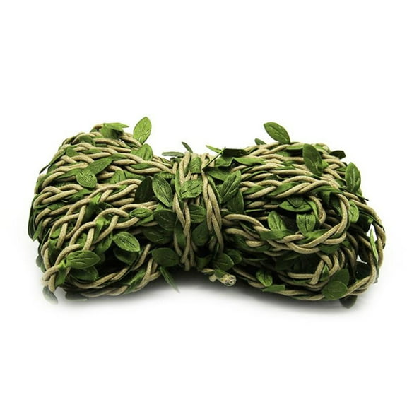 OUNONA Artificial Leaf Vine for DIY Use Looks Real with Rope Green 10M