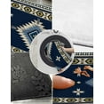 thumbnail image 3 of Shag Bath Rugs Aztec Boho Ethnic Retro Pattern Navy Blue Plush Soft Fluffy Doormat Floor Carpet,Non-Slip Living Room Bedroom Kitchen Entryway Door Mats Tribal Totem, 3 of 6