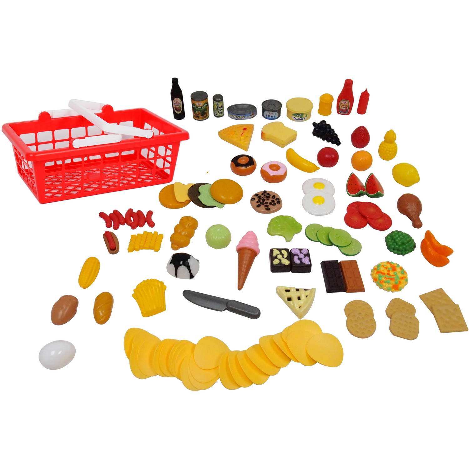 Kid Connection 100pcs Playfood Basket (red)