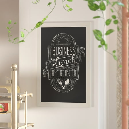 Alamont Home - Canterbury 24"W x 0.75"D x 36"H Magnetic Wall Mounted Chalkboard - Solid White