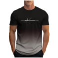 thumbnail image 2 of Vmvidoty Mens Gradient Short Sleeve Crew Neck Elastic Workout Tops Running Gray XXXL( Men's or Men's Big & Tall ), 2 of 5